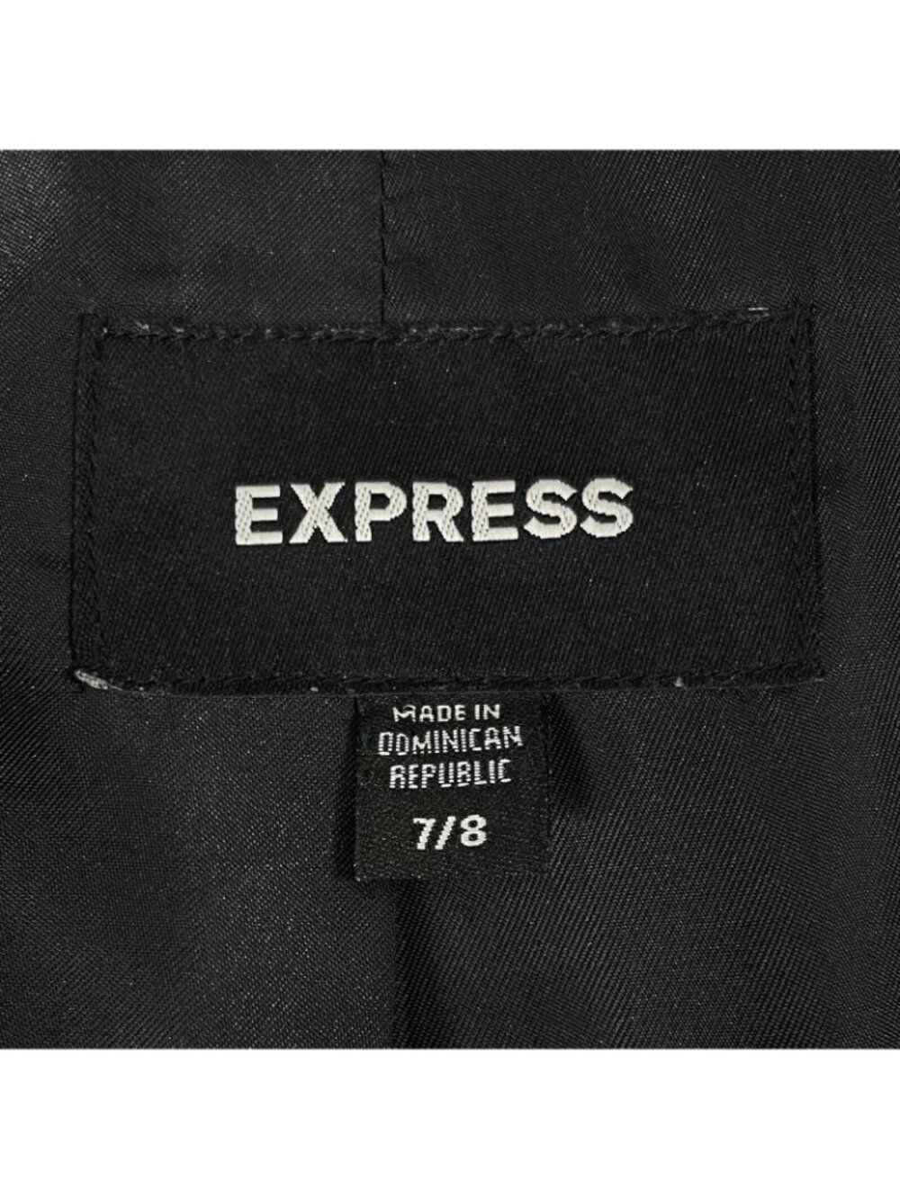 Express Womens Coat Size 7 / 8 Medium Wool Blend Hooded Pockets Lined Gray - Picture 6 of 7